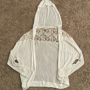 White light cardigan sweater